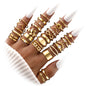 FAXHION 24-60 Pcs Gold Stackable Rings for Women, Knuckle Rings Chunky Gold Ring Set Dainty Stacking Cute Rings, Multiple Sizes Cute Jewelry Set Gift