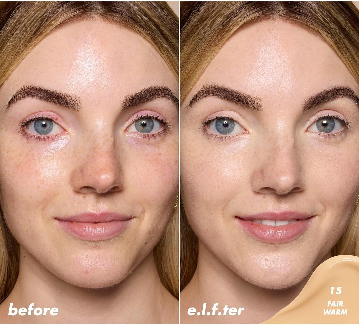 e.l.f. Soft Glam Satin Concealer, Mittlere Deckkraft für Unreinheiten & Unteraugen, knitterfest, langanhaltend, vegan & tierversuchsfrei, 10 Fair Cool