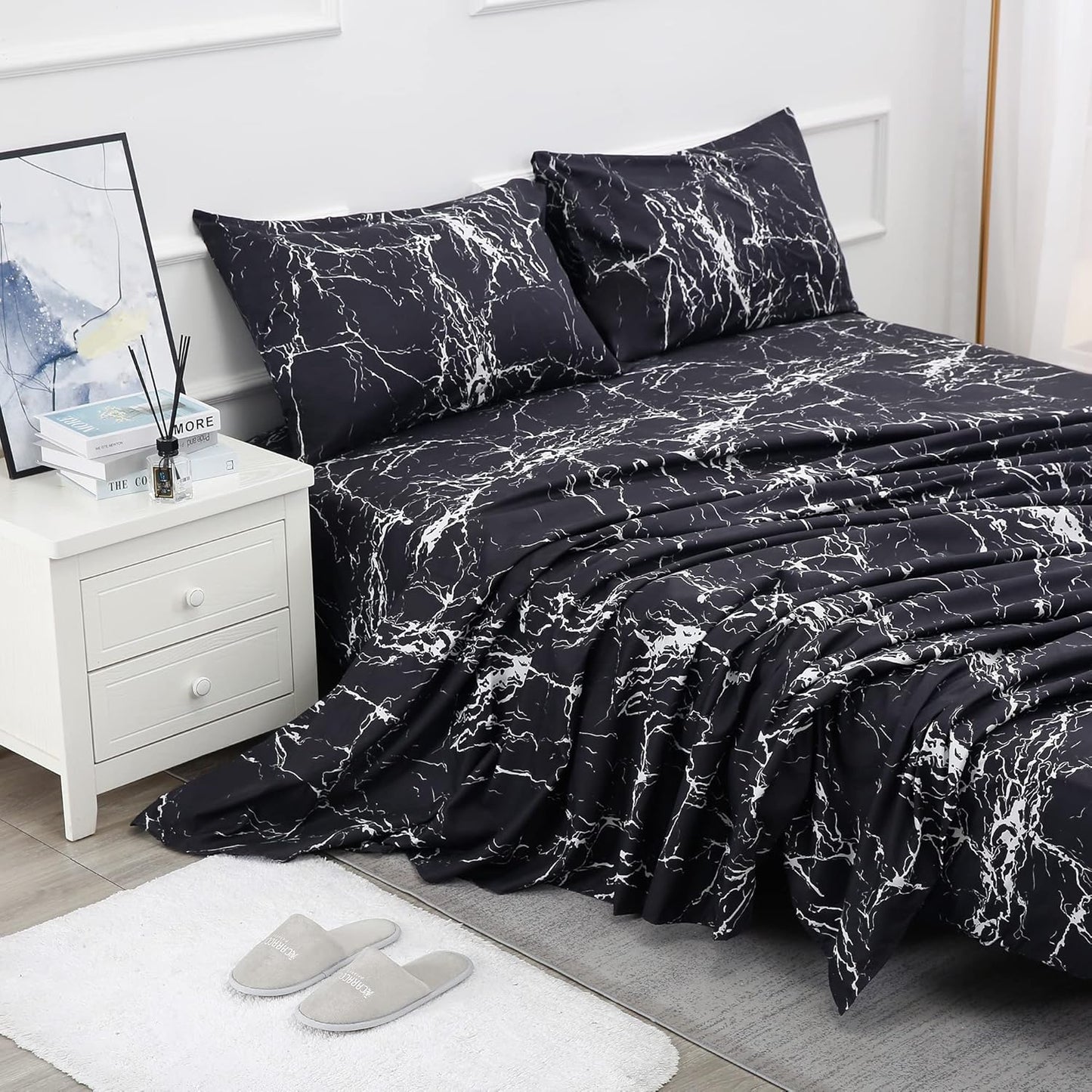 Bed Sheet Set 3 Pieces - Twin Size - Soft Durable Microfiber Bedding Sheet Set
