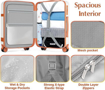 Lumesner Handgepäck Rucksack, extra großer 40L Flugzugelassener Reiserucksack für Damen & Herren