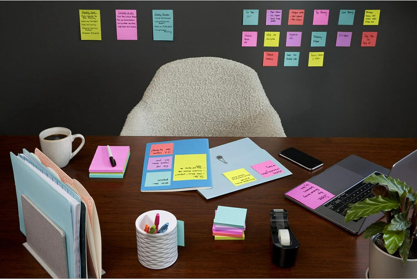 Post-it Super Sticky Haftnotizen, 5 Haftnotizblöcke, 76 x 76 mm, Schulbedarf, Bürobedarf, Haftnotizen für vertikale Flächen, Monitore, Wände und Fenster, Supernova Neons Kollektion