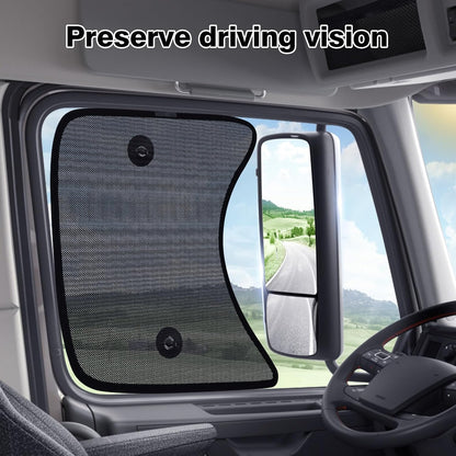 KUST 2PCS 23''21.6'' Side Window Shades for Semi Truck/Heavy Duty Truck