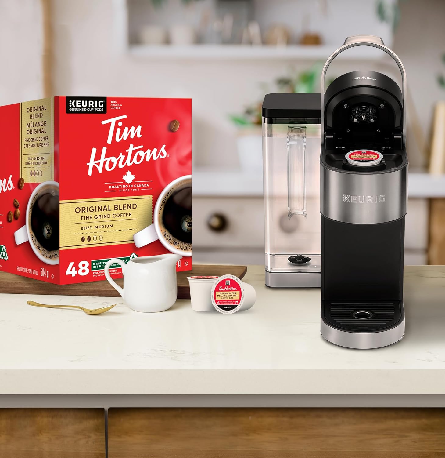 Tim Hortons Original Coffee blend, Single Serve Keurig K-Cup Pods, Medium Roast, 48 Count