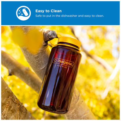 Nalgene 32 oz Wide Mouth Water Bottle | BPA-Free, Durable & Leak Proof, Lightweight Bottle for Hiking & Gym, Work & Travel