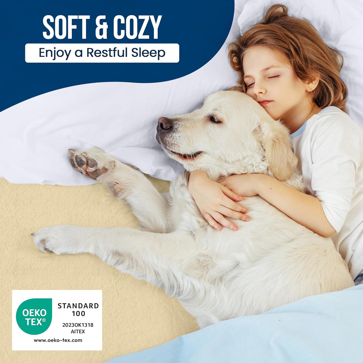 Utopia Bedding Wasserdichter Matratzenschoner für Doppelbetten/Full Size, Premium Frottee Matratzenbezug 200 g/m², Atmungsaktiv, Spannbetttuch-Stil mit dehnbaren Taschen (Weiß)