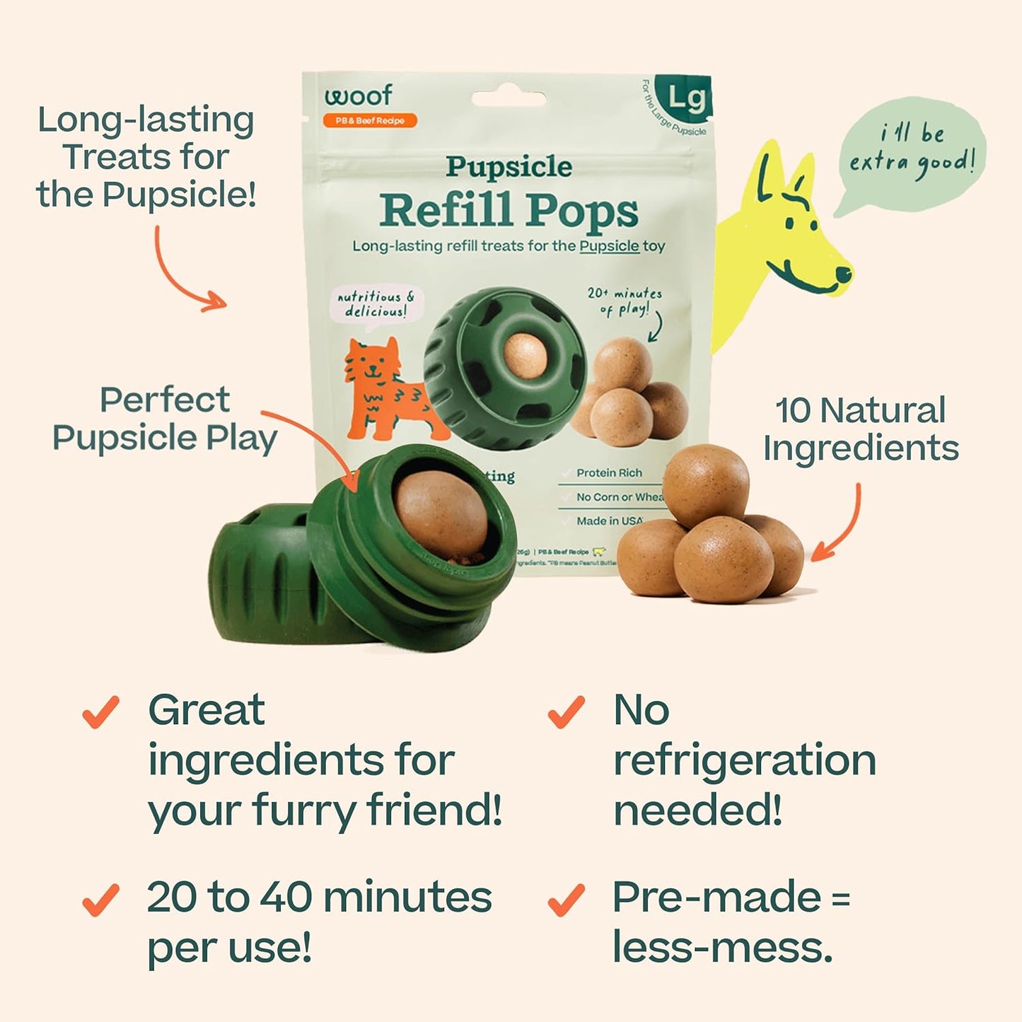 WOOF Pupsicle Refill Pops: The Perfect Treat for Your Furry Friend