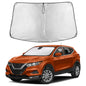 EcoNour Car Windshield Sunshade | Blocks 99% Heat & Keeps Interior Cool | Universal Fits Cars, SUVs, Trucks | Automotive Sun Screen, Visor & Car Accessories for Summer | Medium (64x32 Inches)
