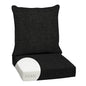 Arden Outdoor Foam Deep Seat Cushions Set, 24x24, Premium High-Density Foam, Never Flattens, Weather-Proof for Patio Chair Sofa Couch, Blue Shibori Stripe
