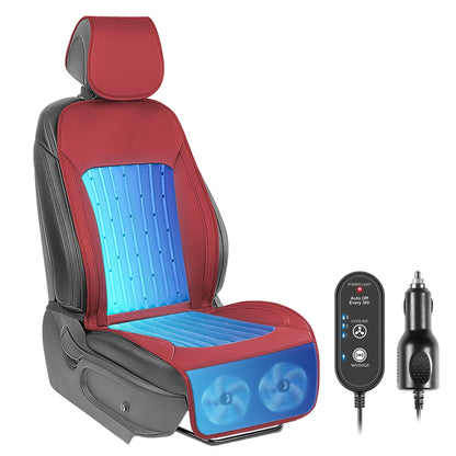 Paffenery 2026 Upgraded Cooling Car Seat Cover Front Seat, 12V-24V Ventilated Cooling Car Seat Cushion, Cooled Seat Cover for Car SUV Truck Universal Fit, Classic Black
