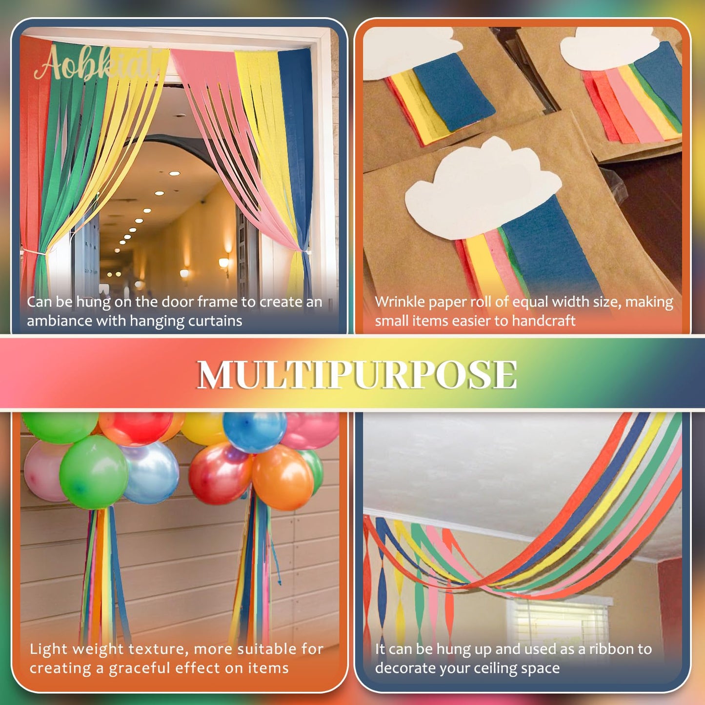 AOBKIAT Decoraciones para Fiesta de Bodas, 5 Rollos de Serpentinas de Papel Crepé Color Verde Oliva Caqui para Bodas Boho Verdes, Cumpleaños, Despedidas de Soltera/Bebé
