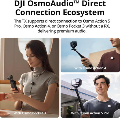 DJI Mic Mini (2 TX + 1 Mobile RX), Funkmikrofon für iPhone/Android, Plug & Play, kompakt & leicht, Modellübergreifende Kopplung, Premium-Audio, stabile Übertragung, Geräuschunterdrückung