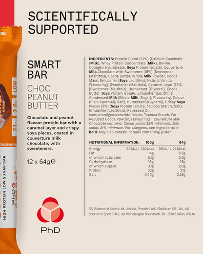 PhD Build Muscle Trio — Whey Choc + Creatine + Smart Bar Choc Peanut Butter