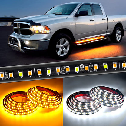 Nilight 4Pcs Car Underglow Neon Accent Strip Lights 252 LEDs RGB 8 Color Sound Active Function Music Mode with Wireless Remote Control Underbody Light Strips for Cars Van SUV Truck