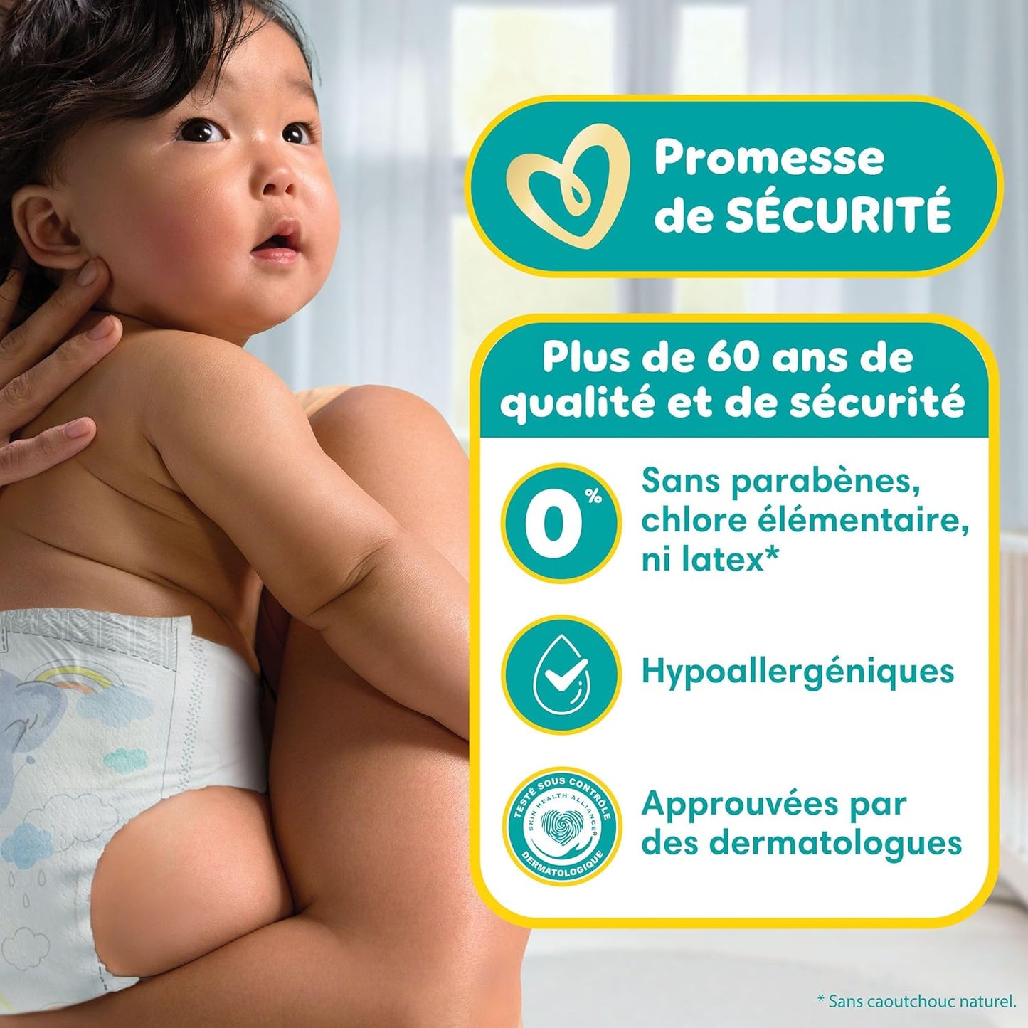 Pampers Swaddlers Windeln, Größe 0 (bis 4,5 kg), 84 Stück, Saugfähig, Hält Babys trocken und bequem, Hautverträgliche Einwegwindel