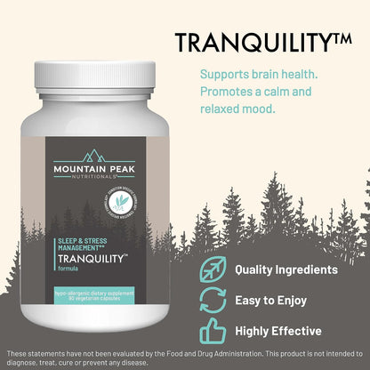 Mountain Peak Nutritionals Ultimate Relaxation Bundle - Tranquility & Sleep Easy - Promoting A Calm & Relaxed Mood for Better Rest - Sleep Support Supplements w/Vitamins B6 & B12