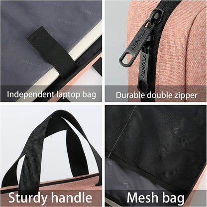 Funda para portátil Ytonet, bolsa para portátil TSA de 15.6 pulgadas, funda para portátil resistente al agua, bolsa de transporte para ordenador compatible con portátiles Lenovo, HP, Dell, Asus, regalos para hombres y mujeres, gris