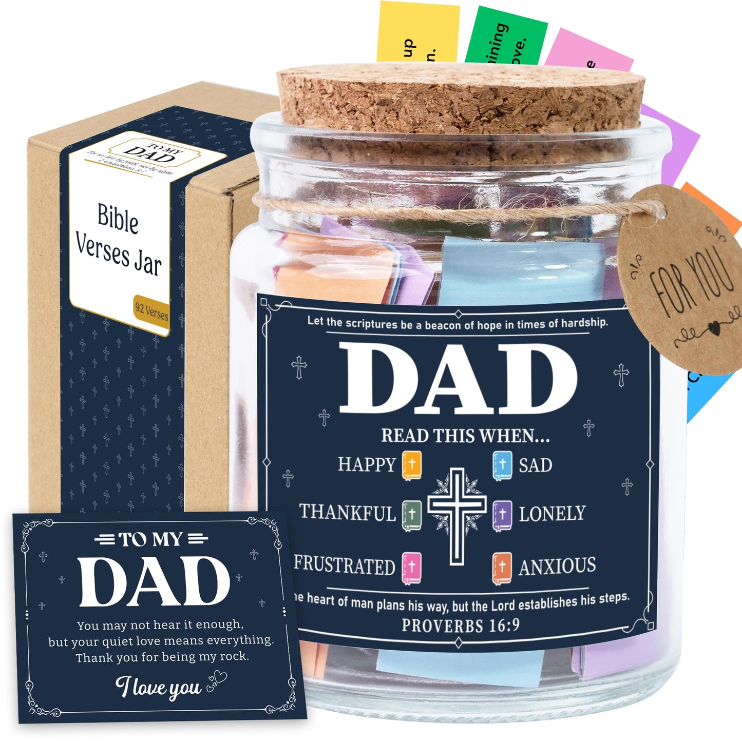 Read This When Bible Verses Jar – Birthday Gifts for Women, Christian Gifts for Women, Graduations Gift for Her, Fathers Day Gift