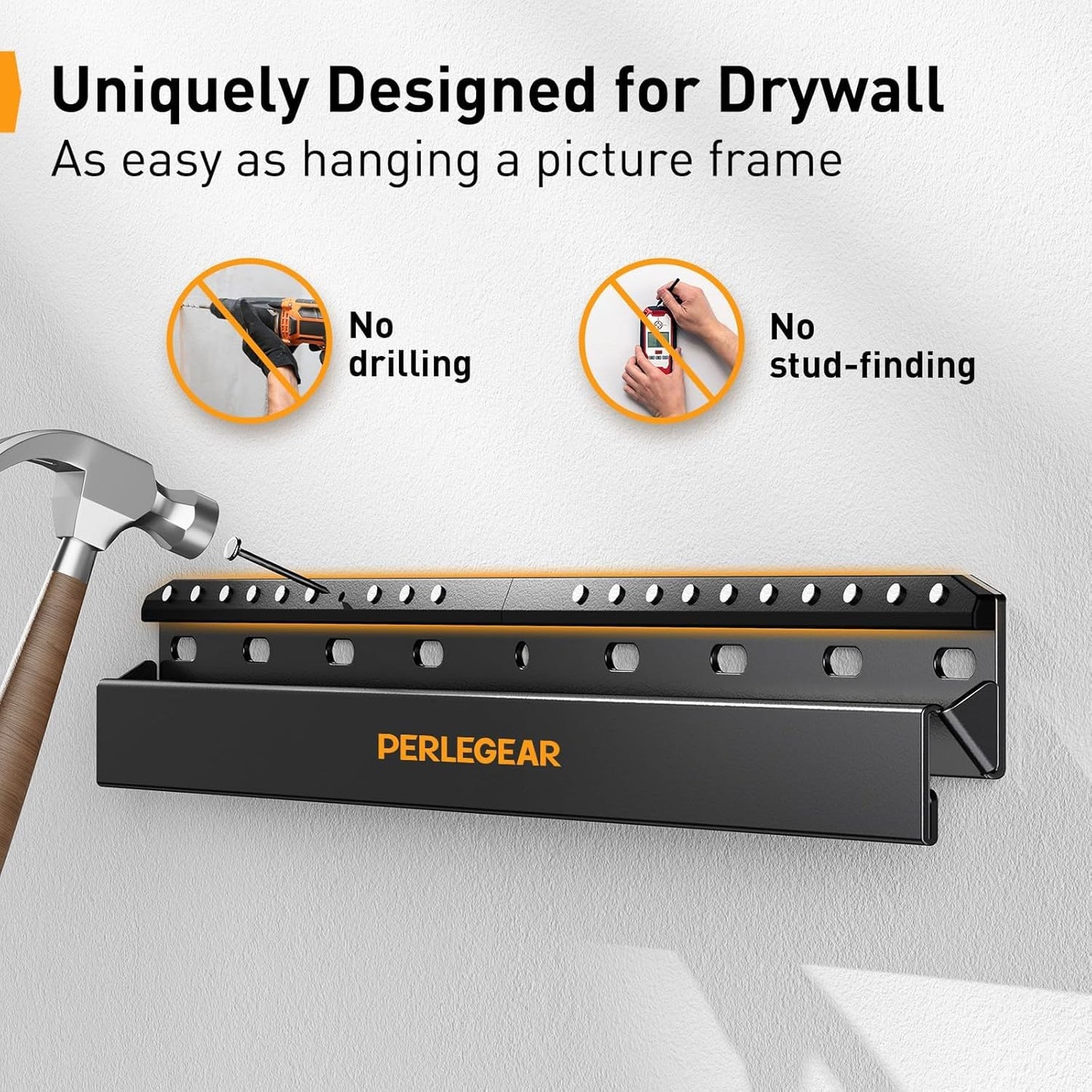 Perlegear Heavy Duty Fixed TV Wall Mount for 42"-115" TVs up to 225 lbs, Low Profile TV Mount Fits 16", 24", 32" Studs, One-Piece Bracket with Magnetic Pull Tabs, Max VESA 800x600mm