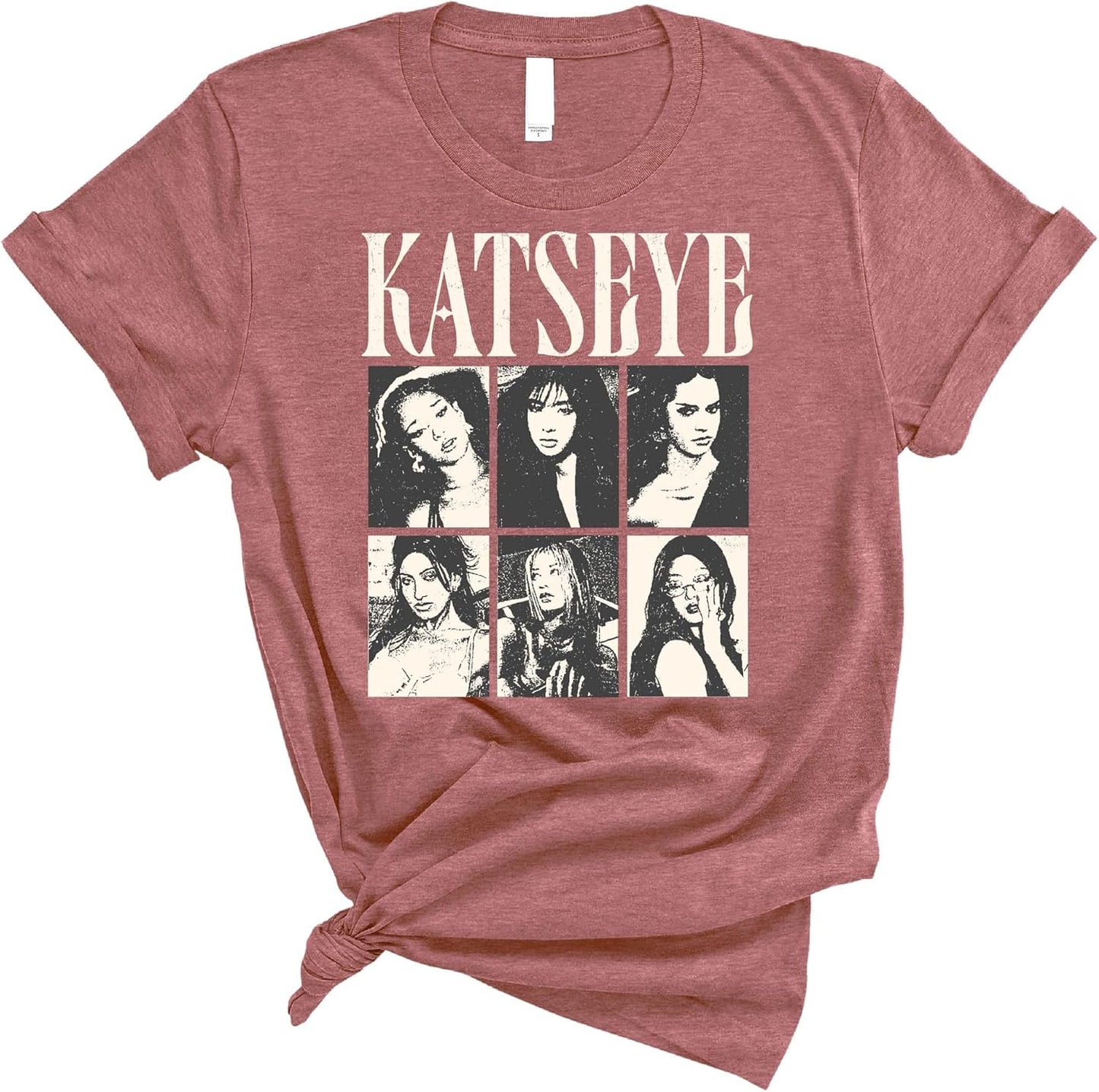 KATSEYE Vintage Style Photo Collage T Shirt - A Retro Pop Culture Casual Streetwear Tee