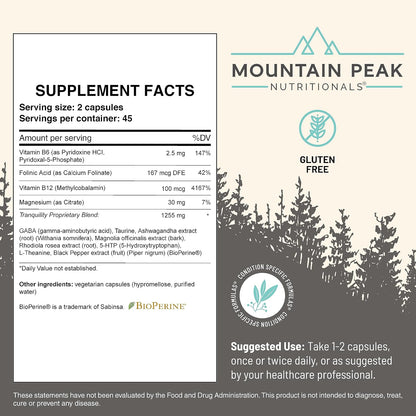 Mountain Peak Nutritionals Ultimate Relaxation Bundle - Tranquility & Sleep Easy - Promoting A Calm & Relaxed Mood for Better Rest - Sleep Support Supplements w/Vitamins B6 & B12