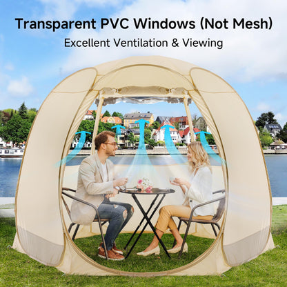 Alvantor Pop Up Screen House Tent, Instant Outdoor Gazebo with Mosquito Netting & UPF 50+ Sun Protection, Portable Canopy Shelter for Patio, Backyard, Camping (2-10 Person)