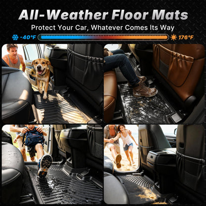 OEDRO Floor Mats Fit for Toyota Camry 2011-2007, Custom Fit Front & 2nd Row Floor Liner Set, TPE All Weather Protection Camry Car Mats, Black