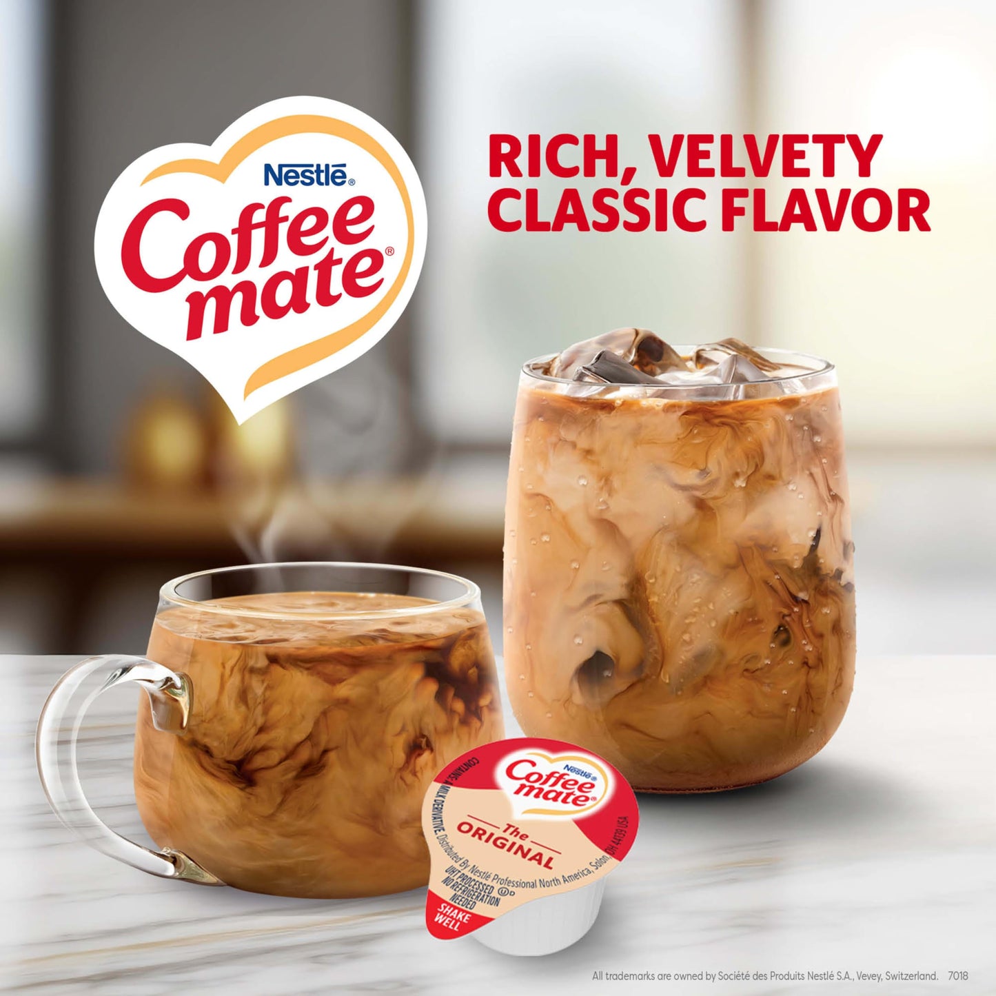 Nestlé Coffee mate Kaffeeweißer, Original, flüssige Einzelportionen, milchfrei, ungekühlt, 0,375 fl oz Becher (360er Pack)