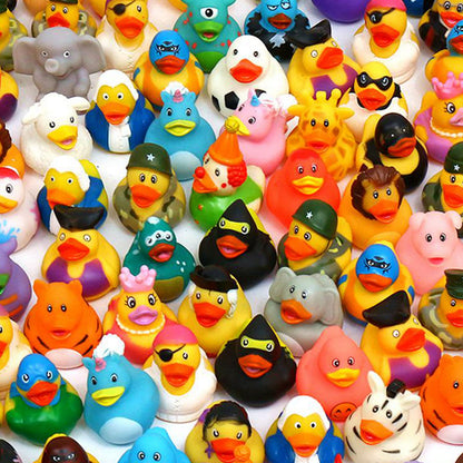 XY-WQ Rubber Duck 150 Pack for Jeeps Bath Toy Assortment - 2.3 Inch Bulk Floater Duck for Kids - Baby Showers Accessories - Party Favors, Birthdays, Bath Time, and More (50 Varieties)