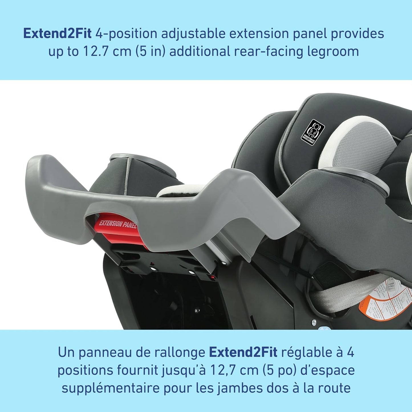 Graco Extend2Fit Kindersitz, 2-in-1 vorwärts- und rückwärtsgerichteter Babysitz, 1,8-30 kg (4-65 lb), Carter