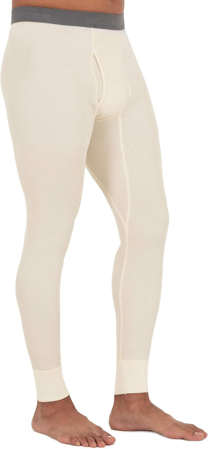 Fruit of the Loom Herren Premium Waffel-Thermo-Unterwäsche lange Unterhose aus recyceltem Material (1er-, 2er-, 3er- und 4er-Pack)