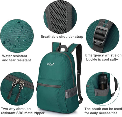 G4Free 20L Lightweight Packable Backpack Foldable Travel Hiking Daypack for Men and Women