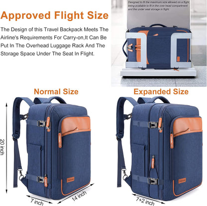 Lumesner Handgepäck Rucksack, extra großer 40L Flugzugelassener Reiserucksack für Damen & Herren