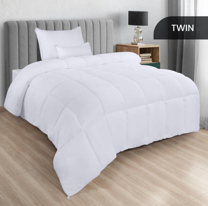 Utopia Bedding Steppbetten Queen-Größe, Ganzjahres-Bettdeckeneinlage, Daunenalternative Box-gesteppte Bettdecke mit Ecklaschen, Maschinenwaschbar (Weiß)