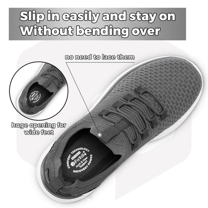 FitVille Extra Wide Slip on Shoes for Men, Lightweight and Breathable Mens Wide Slip on Shoes Max Cushioning
