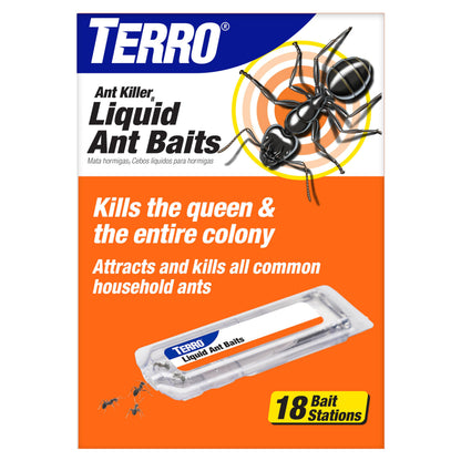 TERRO T300B Liquid Ant Killer Bait Stations 12-Pack - Indoor Ant Traps with Borax Formula, Kills the Queen & the Entire Colony