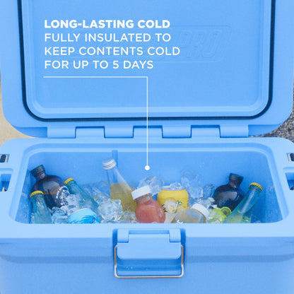 Coleman Pro Heavy-Duty 25qt Ultra-Light Premium Hard Cooler, Extra-Thick Insulation Keeps Ice up to 3 Days, 36-Can Capacity