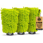 Chemical Guys Chenille Premium Scratch-Free Microfiber Wash Mitt for Car Washing - 2 Pack, Lime Green, Ultra-Soft Car Wash Gloves, Swirl-Free Finish, Safe for Trucks, SUVs, Motorcycles, and More