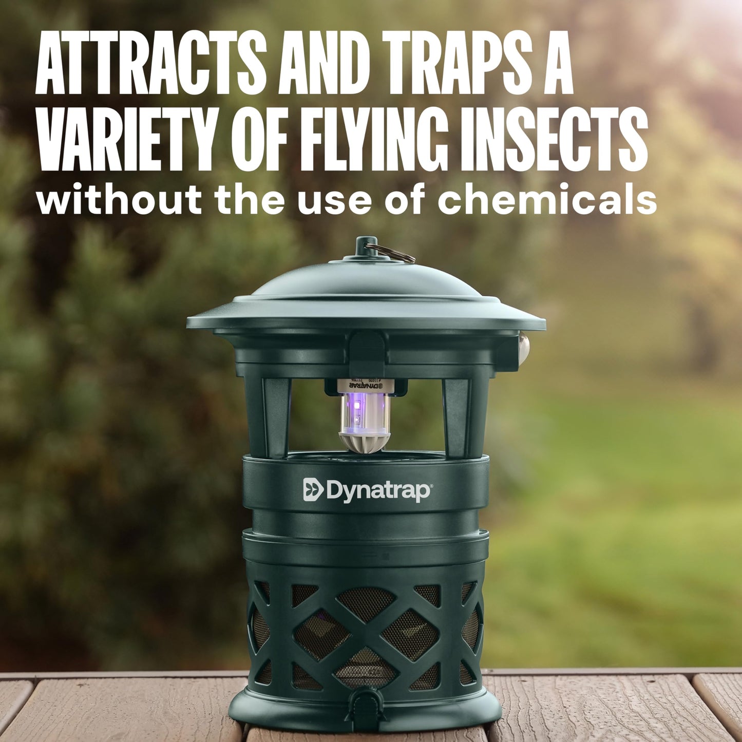 Dynatrap DT1130SR 1/2 Acre Mosquito & Flying Insect Outdoor Trap and Killer – Kills Mosquitoes, Flies, Wasps, Gnats, & Other Flying Insects - Bug Zapper Alternative – Black