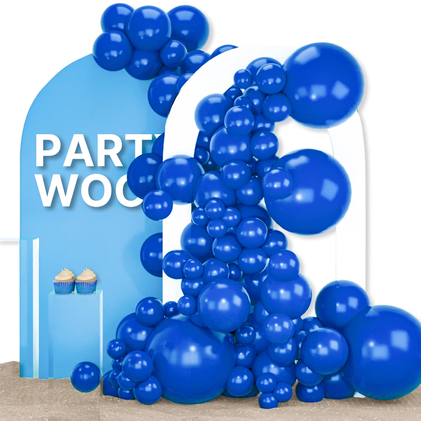 PartyWoo White Balloons 155pcs Different Sizes Pack of 18 12 10 5 Inch Matte White Latex Balloon Arch Kit Garland for Wedding Bridal Graduation Baby Shower Birthday Party Decorations White-Y13