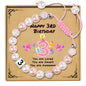 Sereney Birthday Gifts for Girls, Beaded Bracelets as 1/2 1 2 3 4 5 6 7 8 9 10 11 12 13 14 15 16 Year Old Birthday Gift, Adjustable Cross/Pearl Bracelet as Happy Birthday Gifts for Daughter