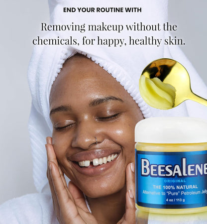 Beeseline Original - 100% Natural & Hypoallergenic Alternative to Petroleum Jelly - Lips, Hands, Baby, Makeup Remover and More (4 oz)