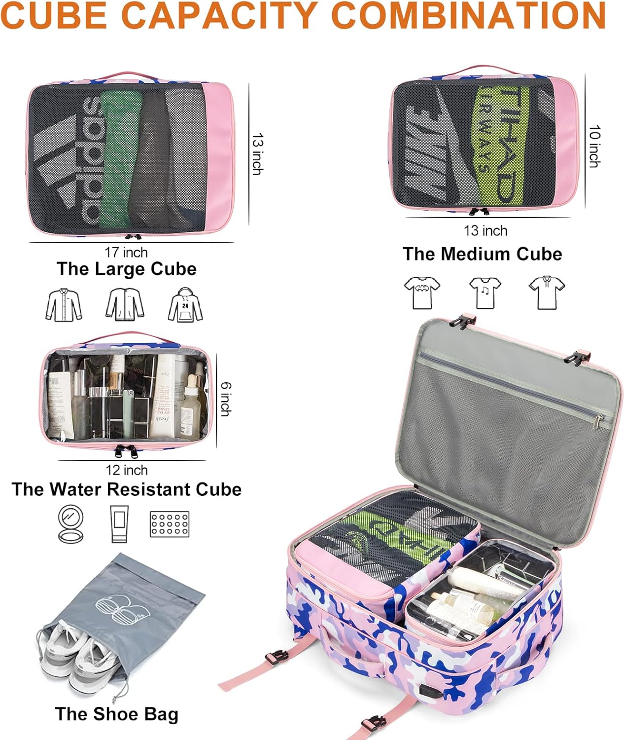 Lumesner Handgepäck Rucksack, extra großer 40L Flugzugelassener Reiserucksack für Damen & Herren