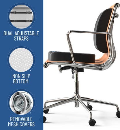 Everlasting Comfort Doctor Recommended Memory Foam Seat Cushion for Office Chairs & Car - Ergonomic Office Desk Accessories - Cushions for Tailbone Pain Relief, Sciatica & Back Support Pillow