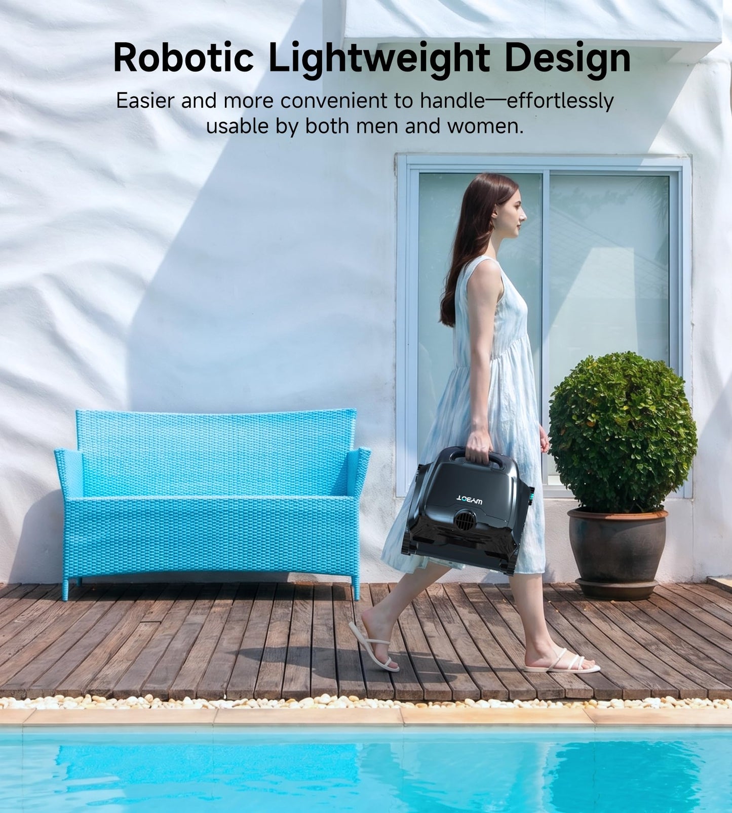 (2026 NEW) WYBOT B1 Cordless Robotic Pool Vacuum for Inground Pools, Six-Roller Brush 4-in-1 Smart Pool Cleaner, Edge Cleaning High Obstacle Crossing, Lightweight, App Navigation, Gray Black