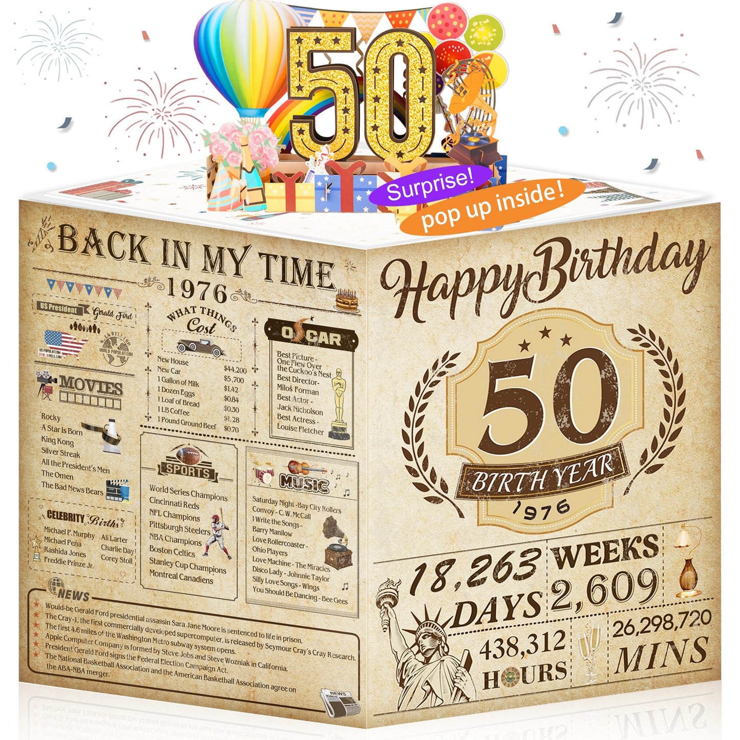 21st Birthday Card,3D Pop Up Funny 21st Birthday Decorations for Girls Granddaughter Sister,Happy 21 Year Old Birthday Gift for Daughter,Great 21Year Old Gifts Idea for Her,Jumbo Rose Glod In 2005