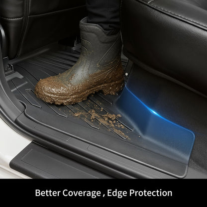 OEDRO Floor Mats Fit for Toyota Camry 2011-2007, Custom Fit Front & 2nd Row Floor Liner Set, TPE All Weather Protection Camry Car Mats, Black