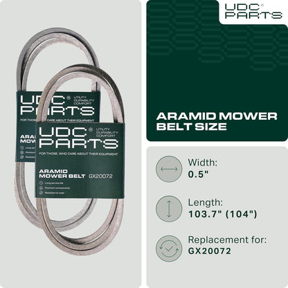 John Deere 42 Inch Deck Belt Replacement - UDC Parts GX20072