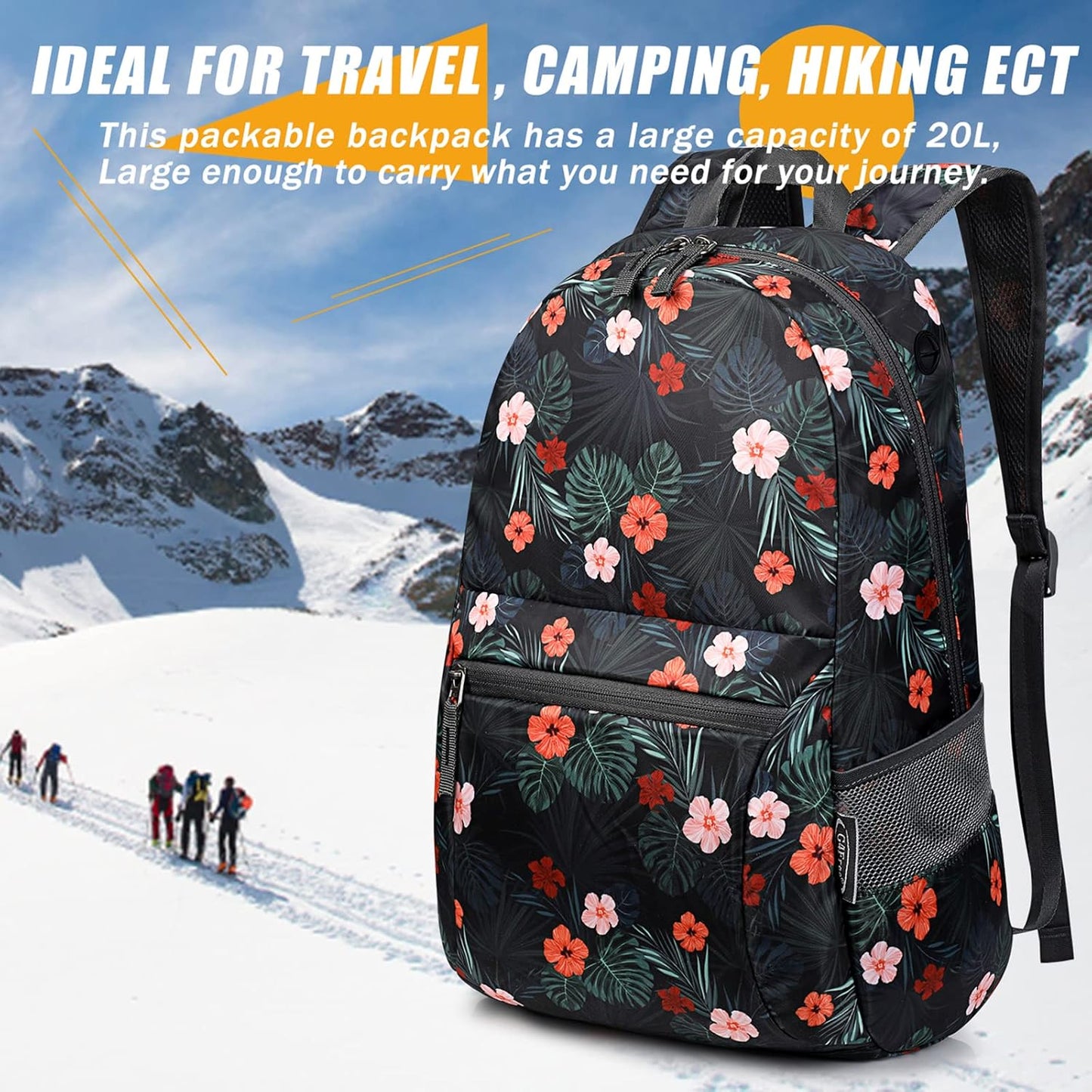 G4Free 20L Lightweight Packable Backpack Foldable Travel Hiking Daypack for Men and Women