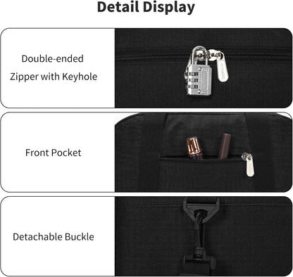 Kleine Sporttasche 18 Zoll Handgepäck Reisetasche für Wochenendtrips Sport-Schwarz