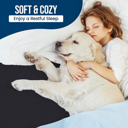 Utopia Bedding Wasserdichter Matratzenschoner für Doppelbetten/Full Size, Premium Frottee Matratzenbezug 200 g/m², Atmungsaktiv, Spannbetttuch-Stil mit dehnbaren Taschen (Weiß)